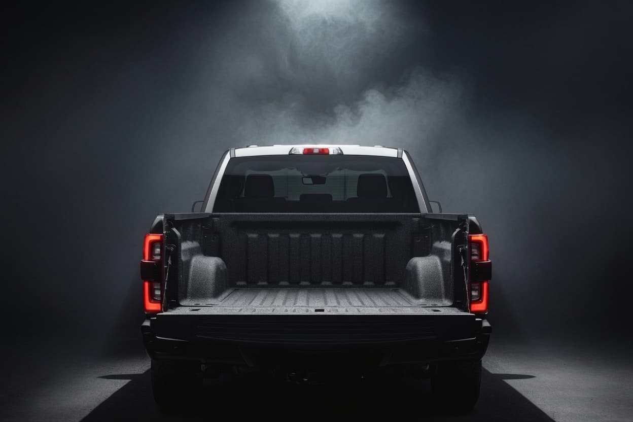 Truck bed after spray-in bedliner
